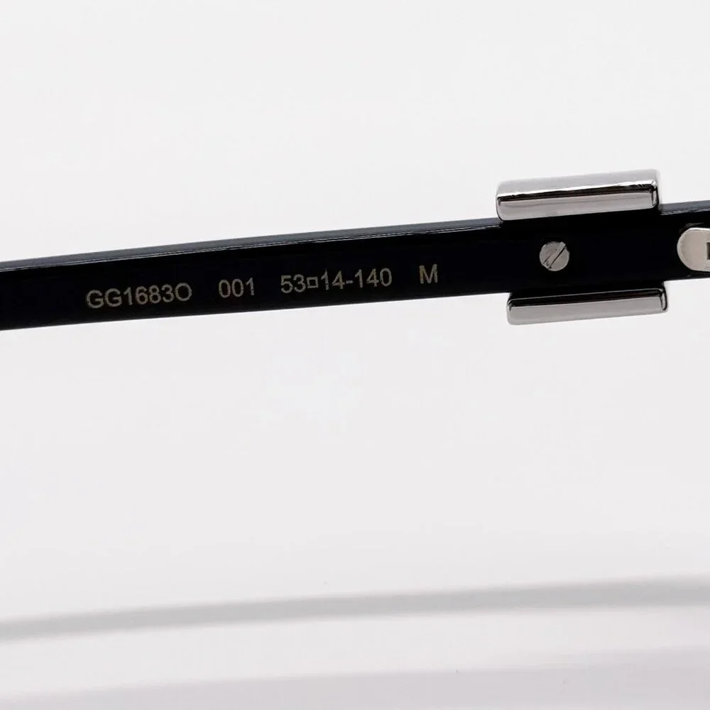 NEW GUCCI GG1683O 001 EYEGLASSES WOMEN BLACK EYEWEAR
